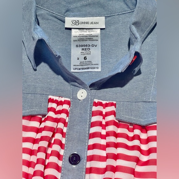 Bonnie Jean | Red, White, & Blue Dress | Girls Size 6 | NWT - Picture 3 of 3